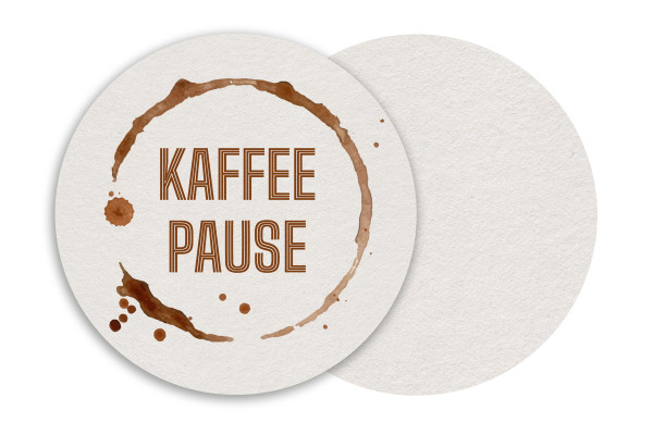Motiv Untersetzer Kaffepause Kreis Ø 107 mm