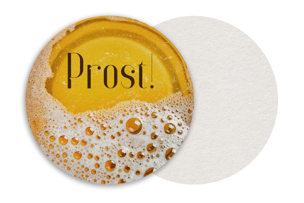Motiv Bierdeckel Prost Kreis Ø 107 mm