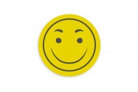 Motiv Untersetzer Smiley gelb Kreis Ø 90 mm Motiv Untersetzer Smiley gelb Kreis Ø 90 mm